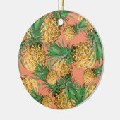 Tropisches Ananas-Muster Keramik Ornament (Links)