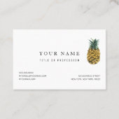 Tropisches Ananas-Muster mit Namen Visitenkarte (Rückseite)