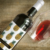 Tropisches Ananas-Muster mit Namen