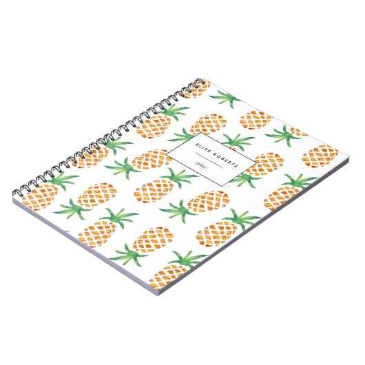 Tropisches Ananas-Muster Notizblock (Linke Seite)