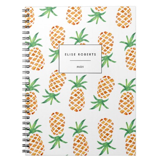 Tropisches Ananas-Muster Notizblock (Vorderseite)