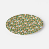 Tropisches Ananas-Muster Pappteller (Schrägansicht)