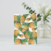 Tropisches Ananas-Muster Postkarte (Stehend Vorderseite)