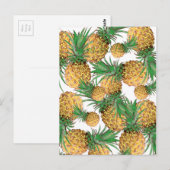 Tropisches Ananas-Muster Postkarte (Vorne/Hinten)