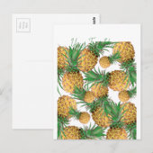 Tropisches Ananas-Muster Postkarte (Vorne/Hinten)
