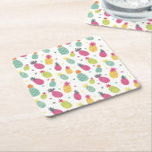 Tropisches Ananas-Muster Rechteckiger Pappuntersetzer (angewinkelt)