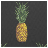 Tropisches Ananas-Muster-Schwarzes Stoff (Nahaufnahme)