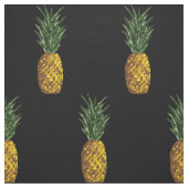 Tropisches Ananas-Muster-Schwarzes Stoff (Muster)