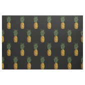 Tropisches Ananas-Muster-Schwarzes Stoff (Fat Quarter (45,7 x 55,9 cm))