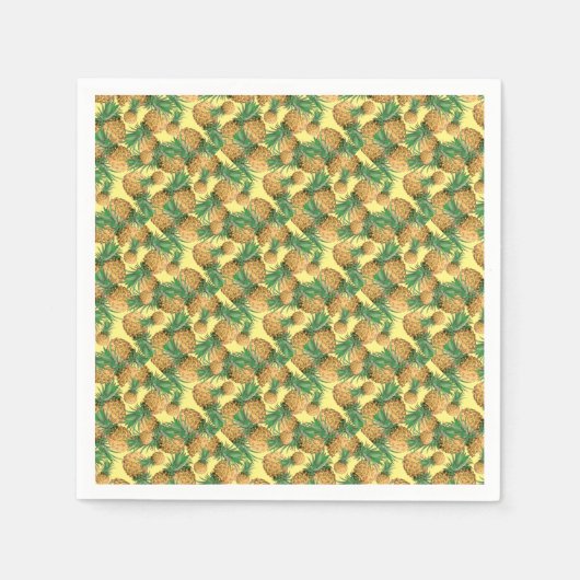 Tropisches Ananas-Muster Serviette (Vorderseite)