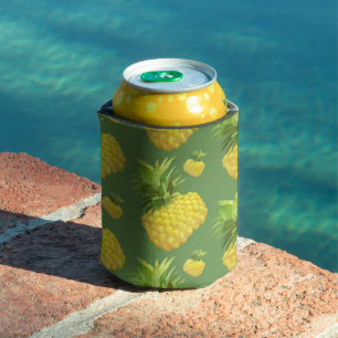 Tropisches Ananas-Muster: Sommer-Frucht-Kunst Dosenkühler