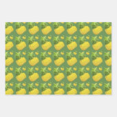 Tropisches Ananas-Muster: Sommer-Frucht-Kunst Geschenkpapier Set (Vorderseite 3)