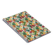 Tropisches Ananas-Muster - Sommerfrüchte-Design Notizblock (Rechte Seite)