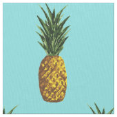 Tropisches Ananas-Muster Türkis Stoff (Nahaufnahme)