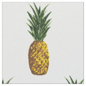 Tropisches Ananas-Muster weiß Stoff (Nahaufnahme)