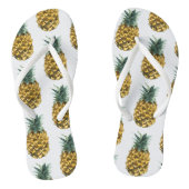 Tropisches Ananas nahtloses Muster Badesandalen (Fußbett)