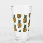 Tropisches Ananas nahtloses Muster Glas (Vorderseite)