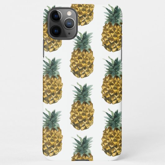 Tropisches Ananas nahtloses Muster iPhone Hülle (Rückseite)