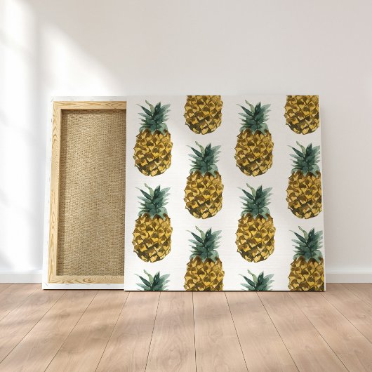Tropisches Ananas nahtloses Muster Leinwanddruck