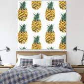 Tropisches Ananas nahtloses Muster Leinwanddruck (Insitu (Schlafzimmer))