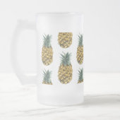 Tropisches Ananas nahtloses Muster Mattglas Bierglas (Links)