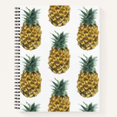 Tropisches Ananas nahtloses Muster Notizblock (Vorderseite)