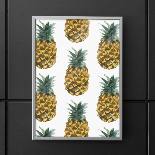 Tropisches Ananas nahtloses Muster Poster
