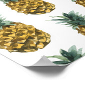 Tropisches Ananas nahtloses Muster Poster (Ecke)