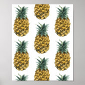 Tropisches Ananas nahtloses Muster Poster (Vorne)