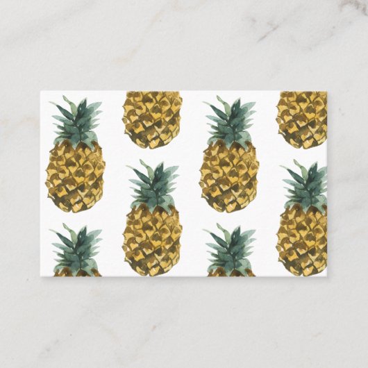 Tropisches Ananas nahtloses Muster Visitenkarte (Vorderseite)