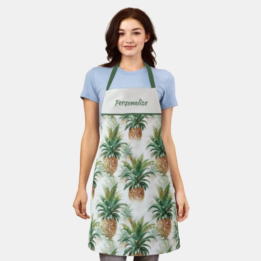 Tropisches Ananas-Obst Schürze (Getragen)