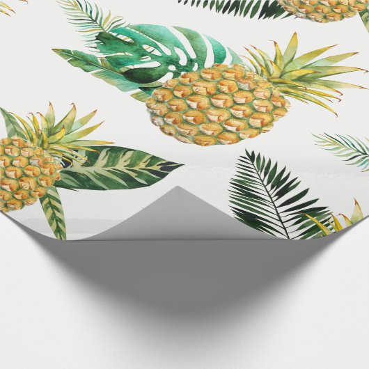 Tropisches Ananas-Packpapier Geschenkpapier (Ecke)
