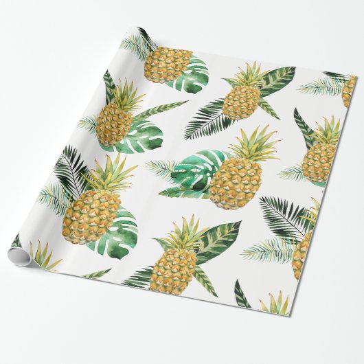 Tropisches Ananas-Packpapier Geschenkpapier (Ungerollt)
