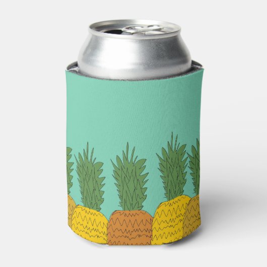 Tropisches Ananas-Party Beer Coozies Dosenkühler (Kanne Vorderseite)