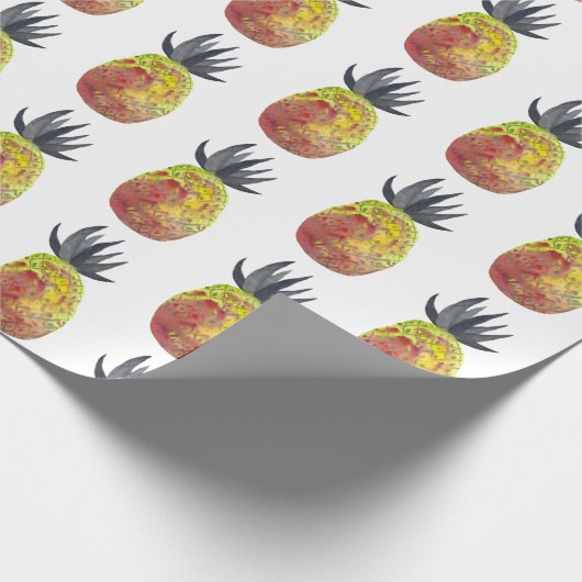 Tropisches Ananas-Party Geschenkpapier (Ecke)
