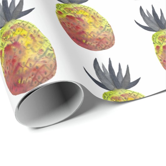 Tropisches Ananas-Party Geschenkpapier (Rolleneckpunkt)