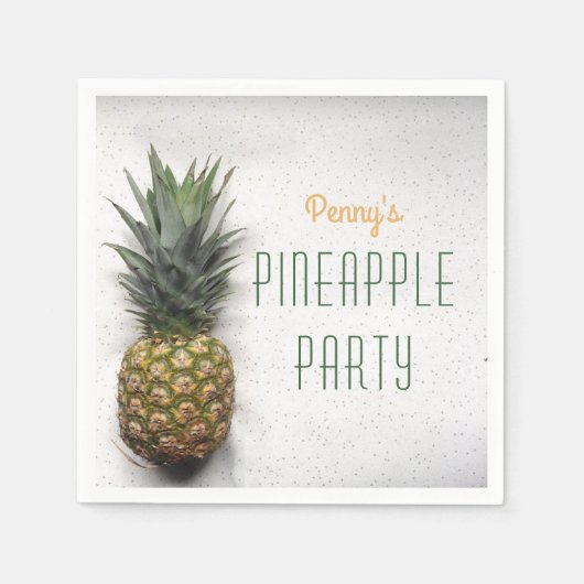 Tropisches Ananas-Party-Papier Napkins Serviette (Vorderseite)