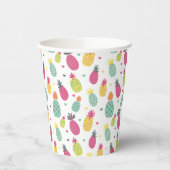 Tropisches Ananas-Sommermuster Pappbecher (Links)
