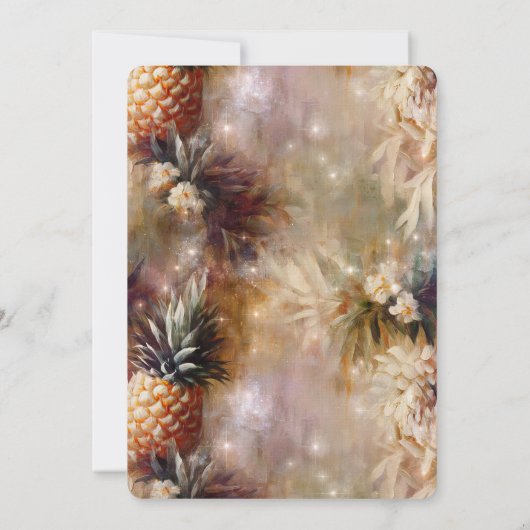 Tropisches Ananas Sparkone Brautparty Einladung (Rückseite)