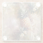 Tropisches Ananas Sparkone Brautparty Glasuntersetzer (Rückseite)