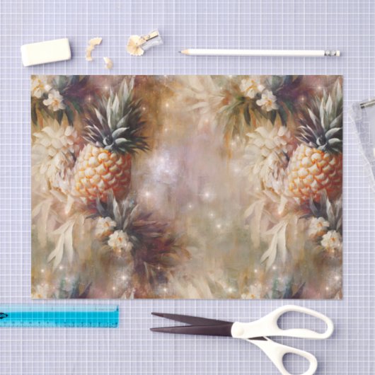 Tropisches Ananas Sparkone Brautparty Seidenpapier (Handwerk)