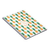Tropisches Ananas Spiral Foto Notebook Notizblock (Rechte Seite)