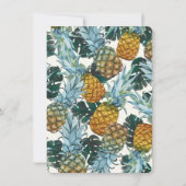 Tropisches Ananas- und String-Lights-Brautparty Einladung (Rückseite)