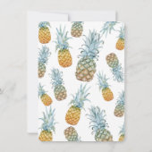 Tropisches Ananas- und String-Lights-Brautparty Einladung (Rückseite)