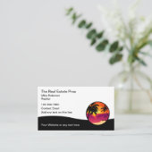 Tropisches Anwesen Palmen Tree Business Cards Visitenkarte (Stehend Vorderseite)