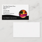 Tropisches Anwesen Palmen Tree Business Cards Visitenkarte (Vorne/Hinten)