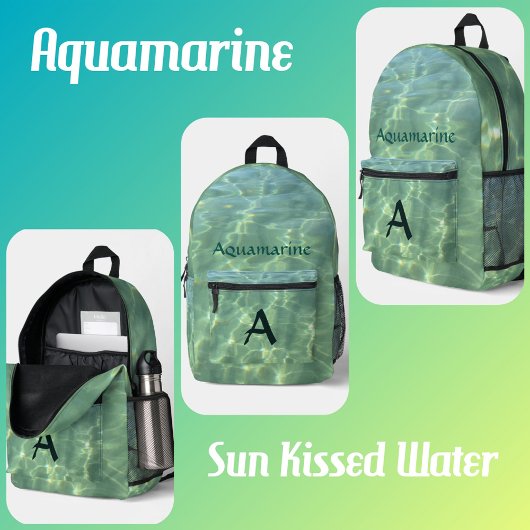 Tropisches Aquamarine Bedruckter Rucksack