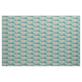 Tropisches Aquamarines Koi & Lotus Fischbecken Stoff (Fat Quarter (45,7 x 55,9 cm))