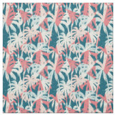 Tropisches Aquamarines Palmbaummuster Stoff (Muster)