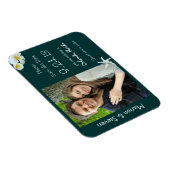 Tropisches Aquamarines Save the Date flaches Foto  Magnet (Rechte Seite)